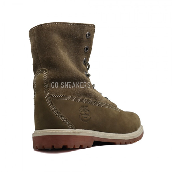 Женские ботинки с мехом Timberland Teddy Fleece Olive Green