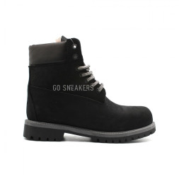 Женские ботинки с мехом Timberland Black-Grey