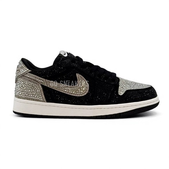 Унисекс кроссовки Nike Air Jordan 1 Retro Low OG x Swarovski &amp;#039;Stealth&amp;#039;