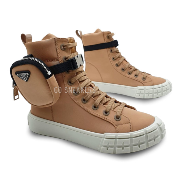 Женские кроссовки Prada Wheel Brown