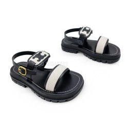 Céline Sandals Leather Black/White