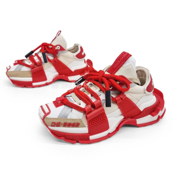 Женские кроссовки Dolce&amp;amp;Gabbana DG-5862 Beige/Red