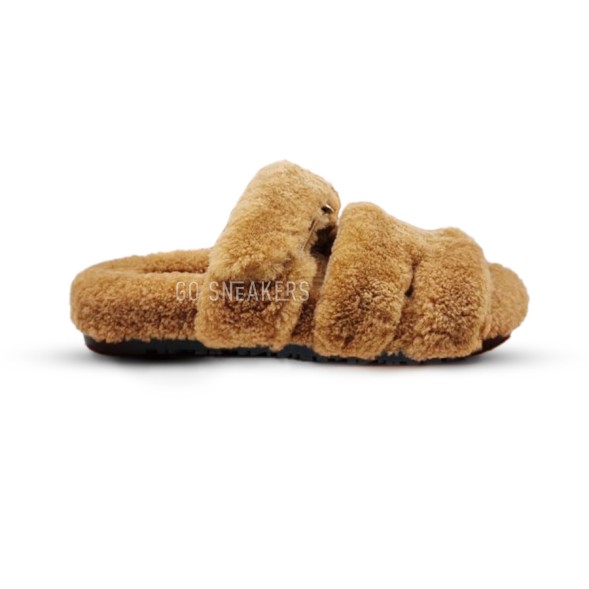 Женские сандалии Hermes Flip-flops Wool Brown