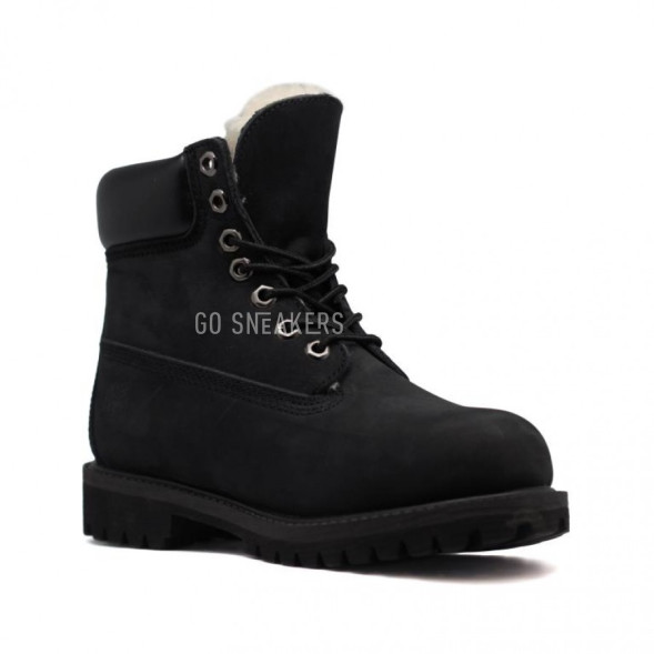 Мужские ботинки с мехом Timberland Black