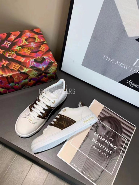 Женские кеды Louis Vuitton Frontrow White/Brown