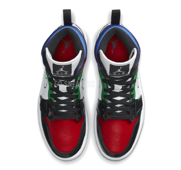 Унисекс кроссовки Nike Air Jordan 1 Mid SE Black White Multi-Color