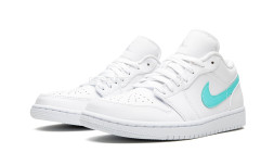Nike Air Jordan 1 Low White Multi-Color Swoosh