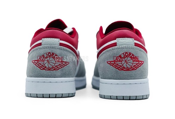 Унисекс кроссовки Nike Air Jordan 1 Low Se White Grey Red