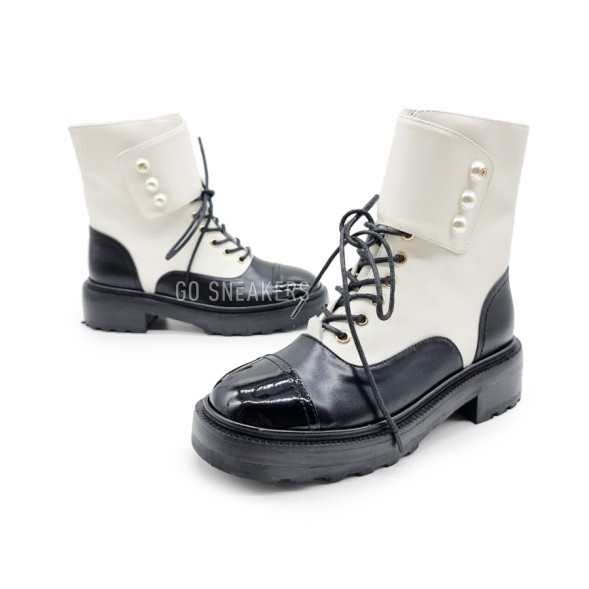 Женские ботинки Chanel Boots Black/White