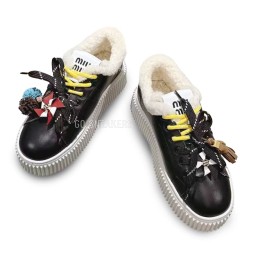 Miu Miu Winter Sneakers Platform Black