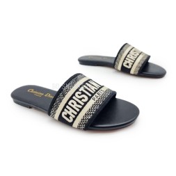 Dior Flip-flops Textile White/Black