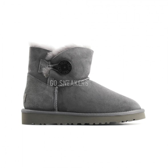 Женские непромокаемые мини угги с пуговицей Bailey Button Mini Grey II