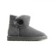 Женские непромокаемые мини угги с пуговицей Bailey Button Mini Grey II